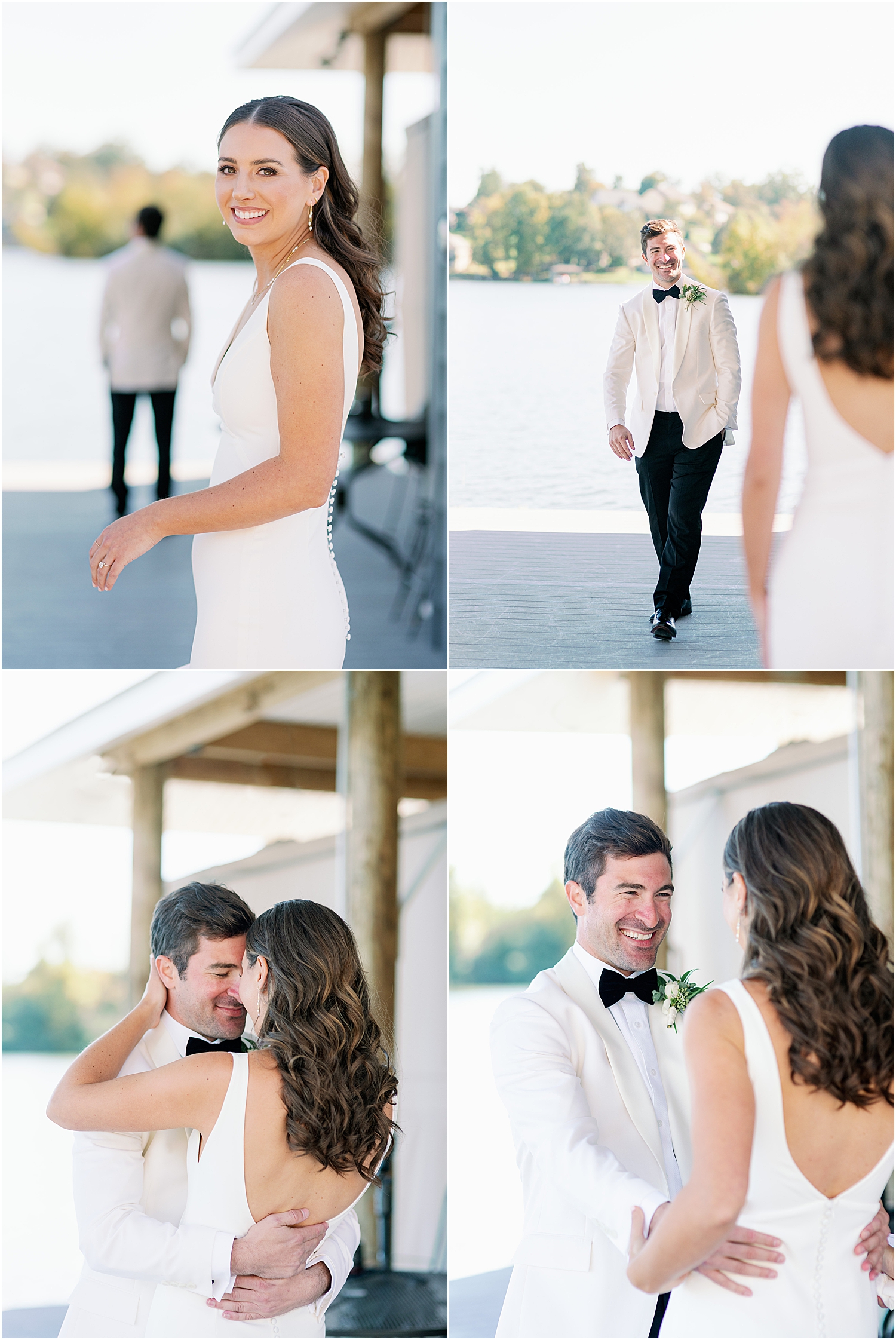 First Look with the Bride and Groom on their wedding day