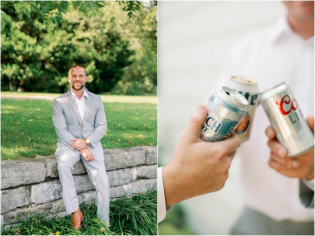 Fall Boho Wedding beer and groom