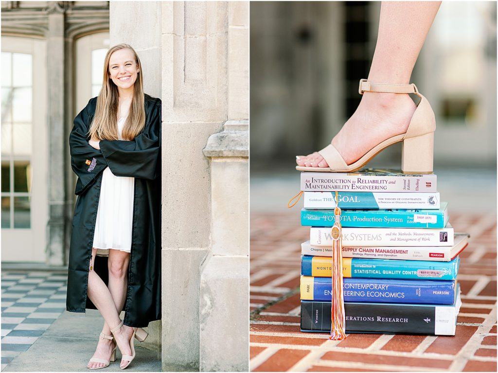 UTK fall senior gown and books