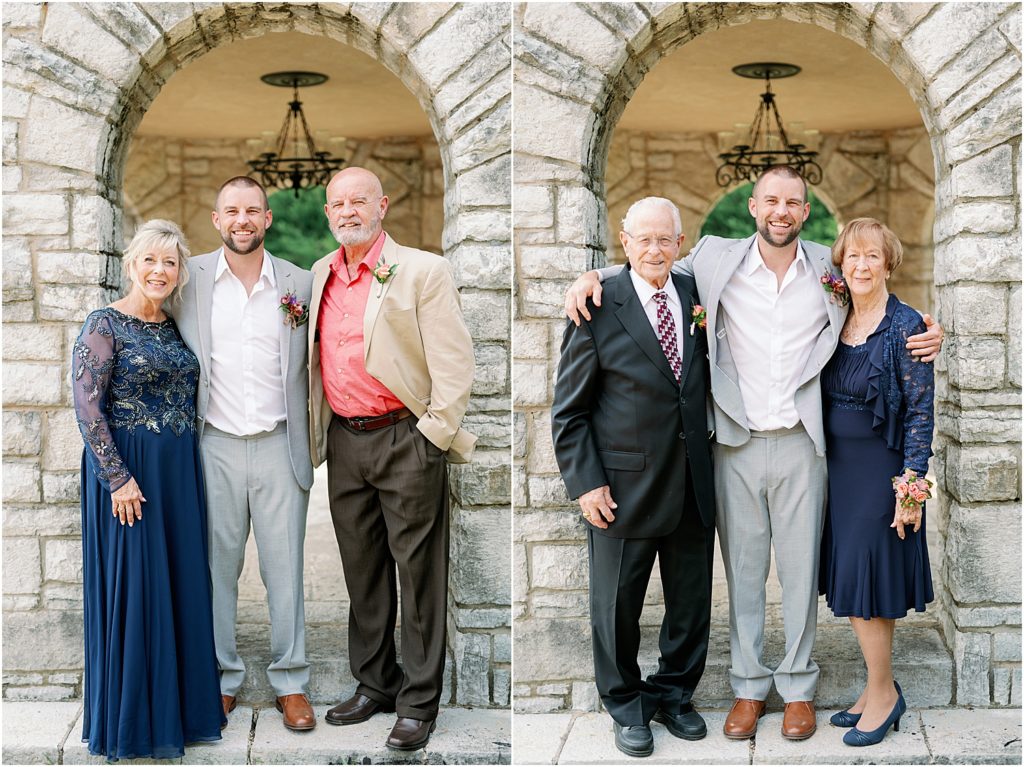 Fall Boho Wedding Groom family Portraits