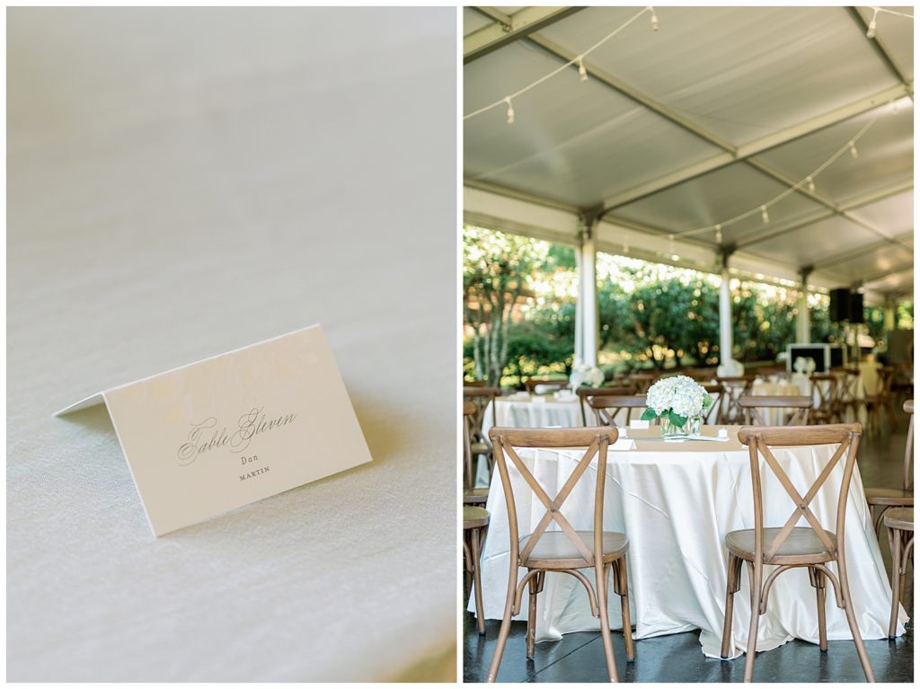 Romantic Summer Garden Wedding, table settings 