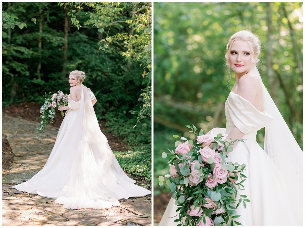 Romantic Summer Garden Wedding, bridal portraits 