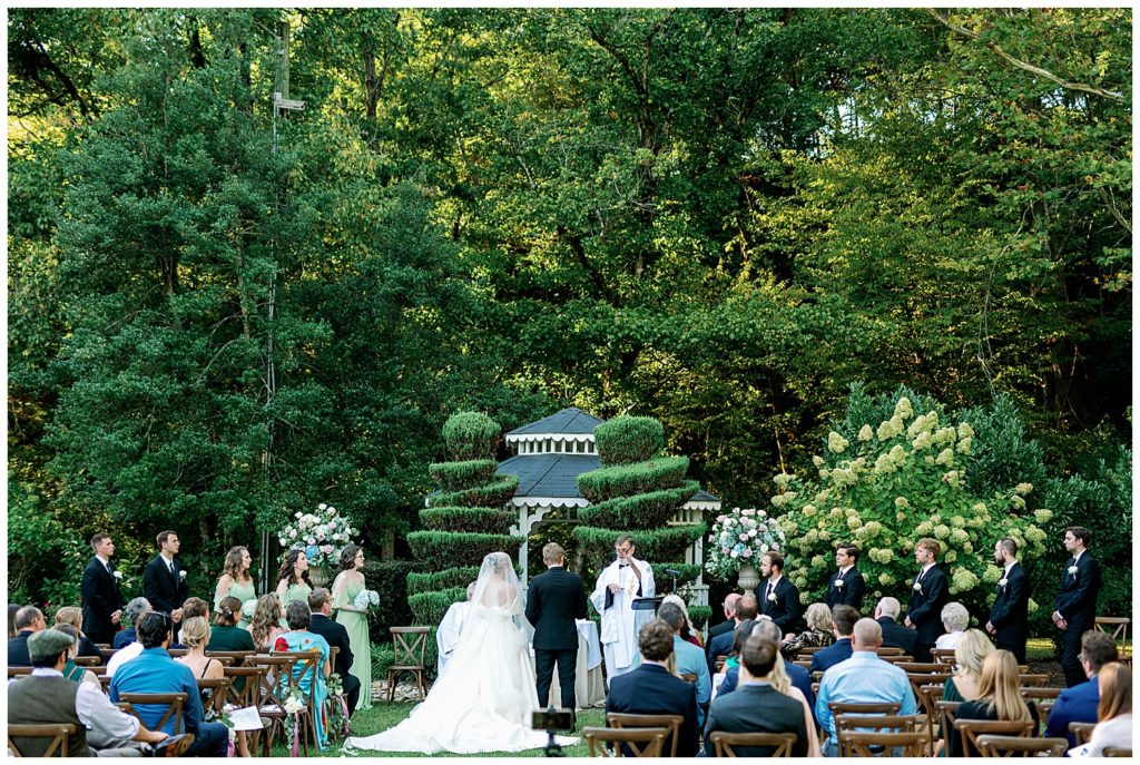 Romantic Summer Garden Wedding, ceremony site