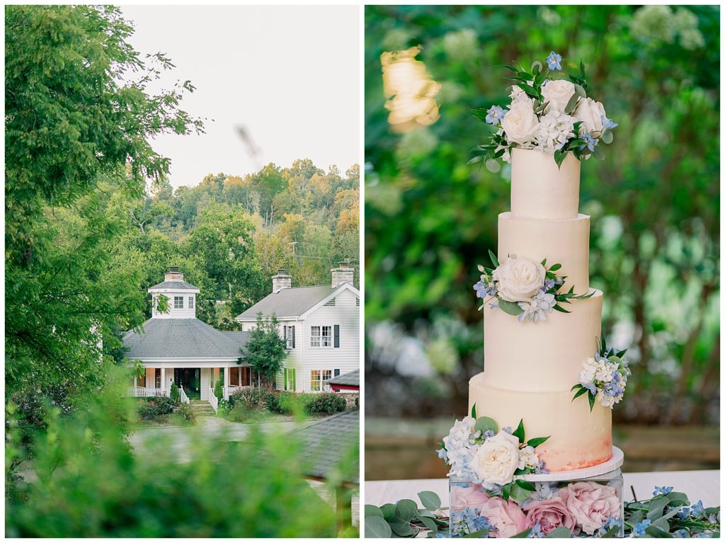 Romantic Summer Garden Wedding, venue and cake