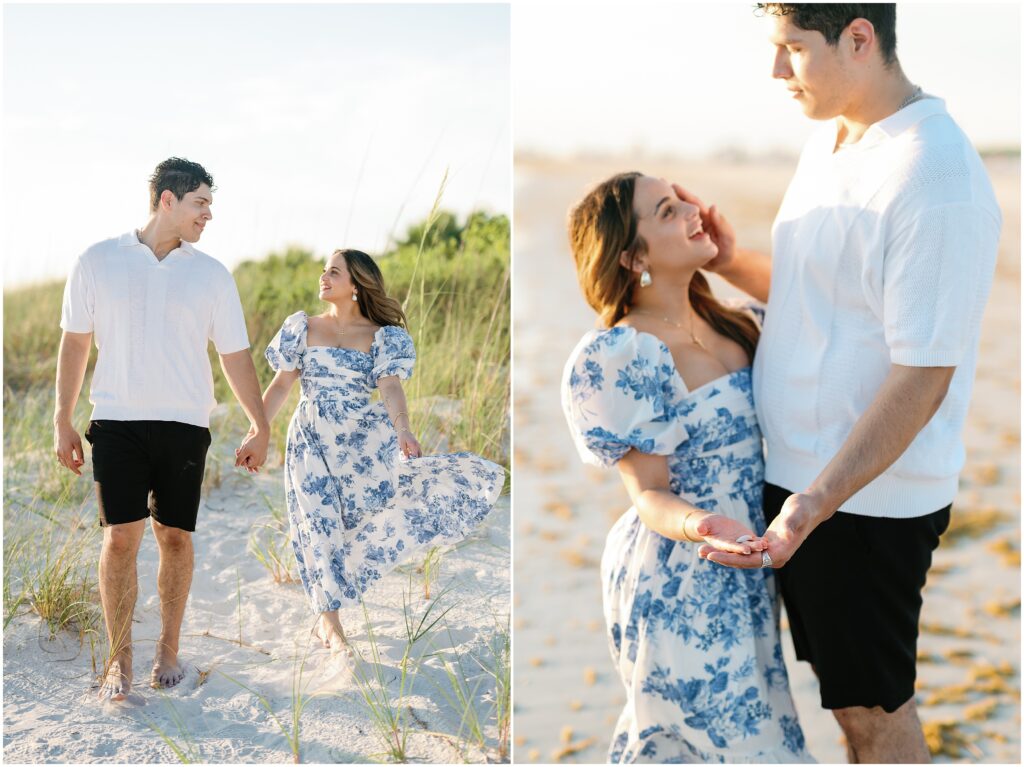 Couple in love on the beach - reasons to have engagement session 