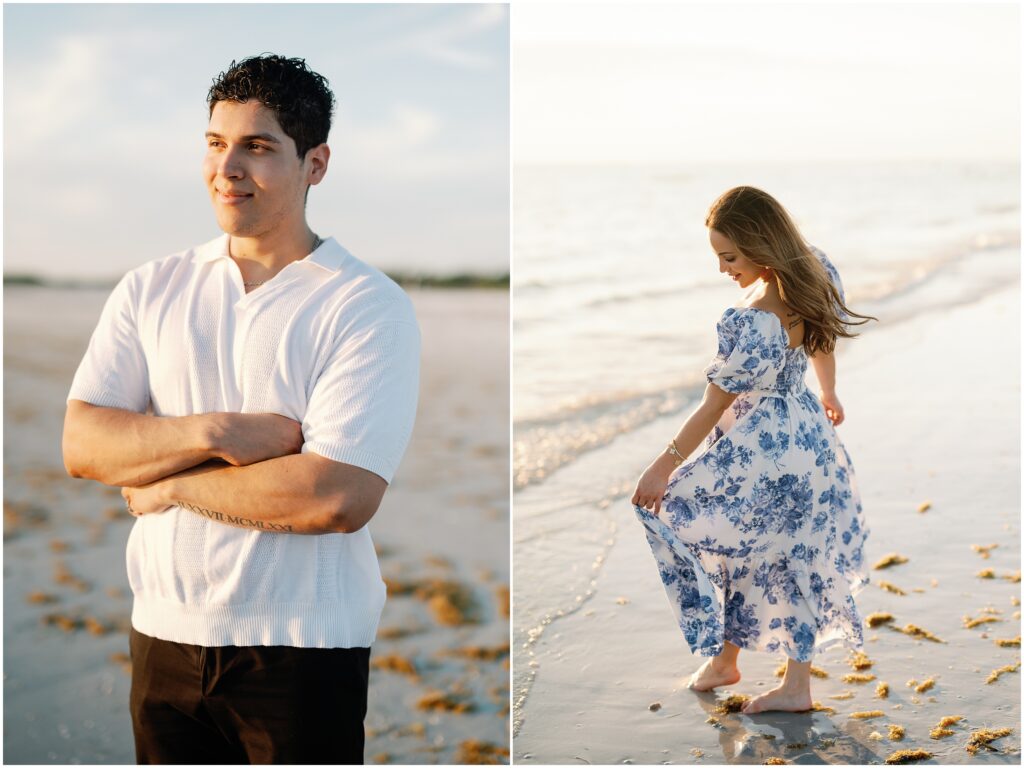 Individual portraits on the beach, engagement session in Florida - reasons to have engagement session 