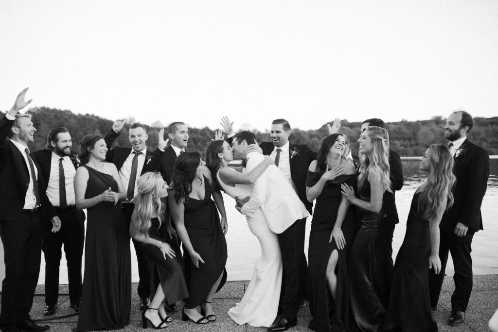 Black and White Bridal Party 