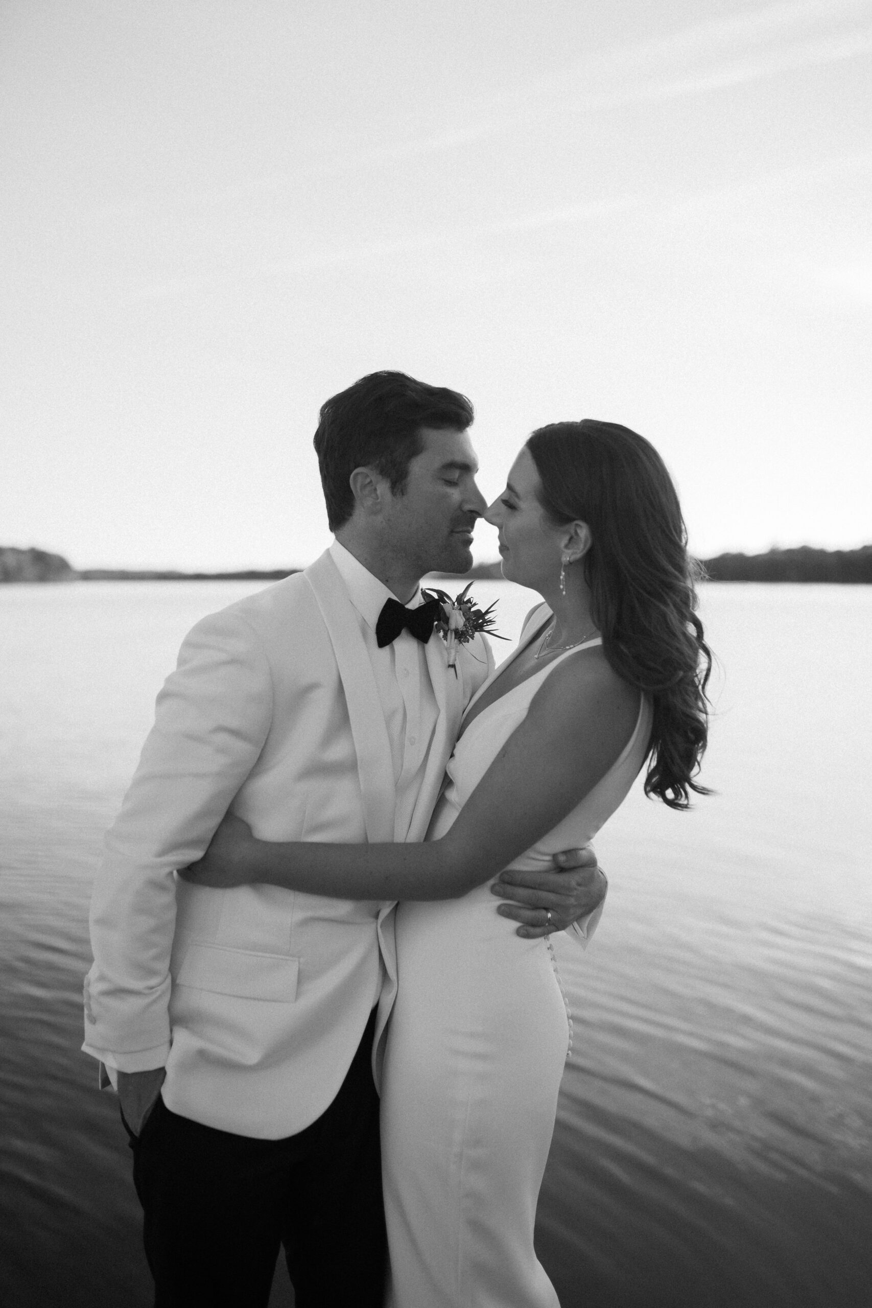 Bride and Groom in black and white