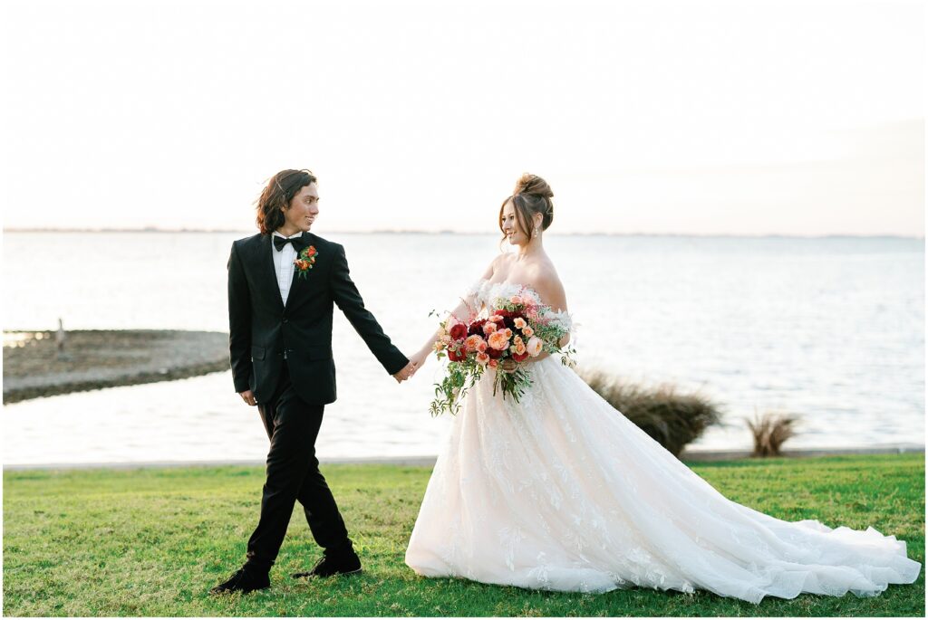 Bride and Groom portraits on the beach Sarasota Florida