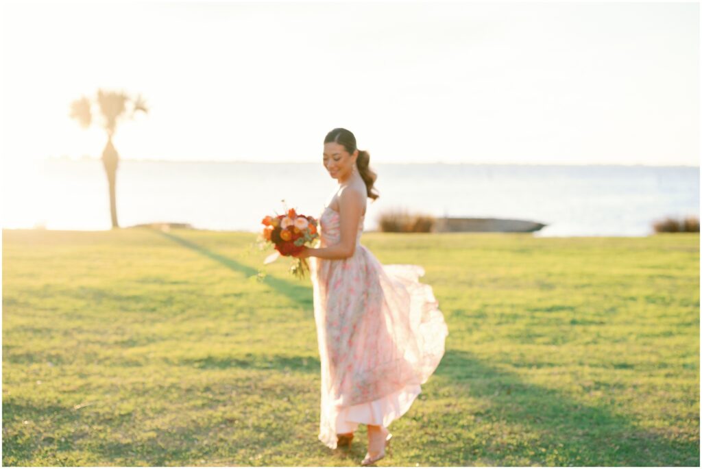 Bridesmaid Portraits at the Wedding Editorial at the Powel Crosley Estate in Sarasota Florida