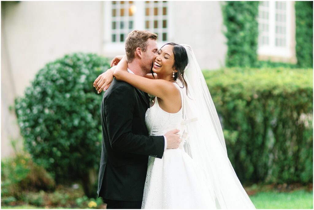 Joyful Bride and Groom - Sydonie Mansion - Orlando Florida